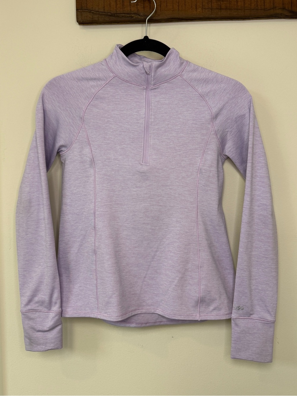 DSG: Girls Lavender Heather 1/4 Zip Pullover, Size L (14)